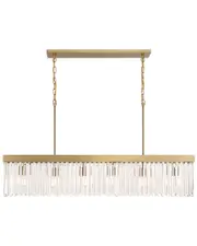 Crystorama Emory 6-Light Modern Gold Linear Chandelier