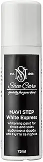 MAVI STEP White Express Liquid Shoe Polish Whitener - White Paint for Leather Shoes & Sneakers - Sneaker Bleach & Whitening Dye - 75 ml / 2.54 oz