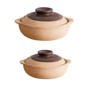 Milk Soup Clay Stew Earthenware Cooking Pot Decoct with Handle Ear Clay Pots