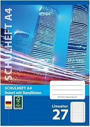 Stylex 25 x A4 Ruled Exercise Book 16 Sheets 80gsm Exercise Book 29827-P25