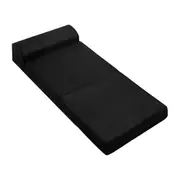 Portable Folding Sofa Bed Mattress - Black - Single