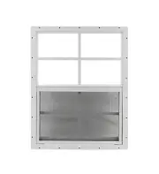 Shed Window 24 x 27 SAFETY / TEMPERED GLASS White Flush Playhouse Treehouse