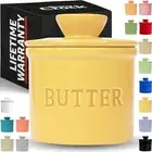 French Butter Crock for Counter with Water Line, On Demand Spreadable Butter