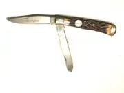 Remington R12 Trapper Pattern, Folding 2 Blade Pocket Knife-Delrin Scales-UNUSED