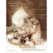 Lang Companies, Away in a Manger Boxed Christmas Cards (18 pack) w/ Decorative