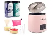 Pro Digital Waxing Kit, Non-Stick Wax Pot, Wax Warmer Hard Beads Heater, Waxing Spray, Paperless Depilatory, Pink