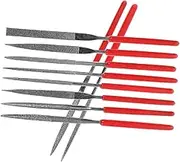 10-piece Titanium Coated Diamond File Set Jewelry Tools Kit Mini Metal Needle Files for Glass Wood Stone Precision Craftsmen