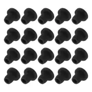 20PCS Silicone Plugs, 2/7in Salt Shakers Hollow Sealing Plug for Pipe, Black