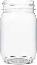 TOSSWARE PRO 16oz Mason, Premium Quality, Recyclable, Unbreakable & Crystal Clear Plastic Drinking Jar, Set of 196
