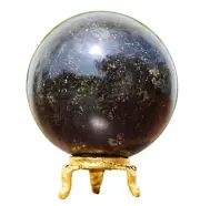 Large 70mm Black Coppernite Crystal Quartz Chakra Healing Stone Sphere