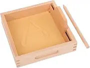 Hohopeti Wooden Boys and Girls Plaything Table Educational Scratch Sand Box Writing Painting Toy Safe Material Early Learning Toy