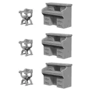 Wizkids Deep Cuts Unpainted Miniatures Desk & Chair Figure Collectable