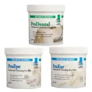 Pet Cleansing Wipes Dog & Cat Grooming 100 Pad Packs Choose Eye Ear or Dental