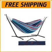 Luxurious Grown Cotton Hammock with 450 lb Stand - Outdoor Relaxation Redefined