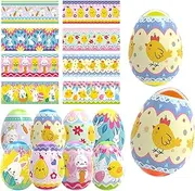 Runmeihe 24Pcs Easter Egg Decorating Kit, Easter Decorations Heat Shrink Wrap Sleeve, easter egg decorations Easter Egg Wrappers for Decorating Colourful Easter Eggs