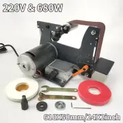 Mini Bench DIY Electric Belt Sander Polishing Grinding Knife Sharpener Machine
