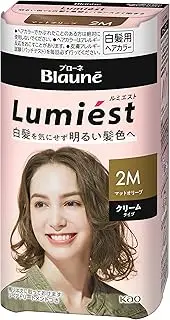 Blaune Lumiest Hair Color, 6.6 ft (2 m), Matte Olive, Quasi Drug, Bright Hair Color, Enjoyable, Cream Type, Gray Hair Dye, Matte Olive (2M) 3.8 oz (108 g) (1)