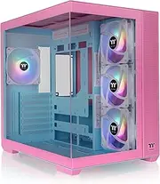 Thermaltake View 380 TG ARGB Mid Tower Chassis; 4x120mm ARGB Lite Fans Included; 360mm Radiator Support; 415mm GPU Clearance; Hidden Connector Support; Bubble Pink; CA-1Z2-00MAWN-00
