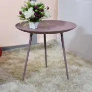 Handmade Modern Side Table Aluminum & Iron Round Pink 18.5x18.5x17 Inch BBH Home