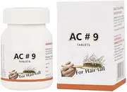 Homoeopathy AC #9 Tablets, Help Prevent Hair Loss & Promote Hair Growth, 75 Tablets