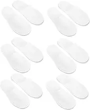 Hotel Fleece Slippers Set 6 Pairs Non-slip Spa Slippers for Hotel Home Coral Velvet