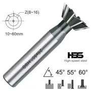 Dovetail Slot Milling Cutter 45/55/60 Degrees 10-60mm HSS End Mill CNC Bit