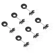 1200Pcs Fishing Bobber Beads Stopper 6 in 1 Float Sinker Stops Cylinder L, Black