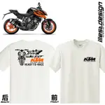 2024 時尚 23 MOTO T 恤:KTM DUKE BIKE DESIGN BK111-BK118 白色 T 恤。