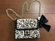 Betsey Johnson Be My Sweetheart Leopard Crossbody Bag Gold Hardware Chain NWT ❤️