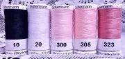 1 black 1 white 3 pink GUTERMANN 100% polyester sew-all thread 274 yard spools
