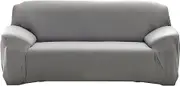 Hyper Cover Plain Color Sofa Cover (Grey, 3 Seater) - Highly Stretchable 3 Seater Couch Cover, L Shape Lounge Protector, Durable and Stylish Sofa Covers for Living Room