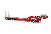 Drake ZT09340 Drake 4x8 Swingwing Drop Deck Trailer and 2x8 Dolly Rosso Red 1:50