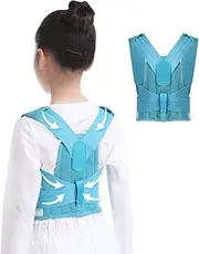 Children Posture Corrector Orthopedic Corset Adjustable Hunchback Correction Belt Kids Back Brace Shoulder Neck Clavicle Support And Lumbar Support Slouching Correction(Blue,Large)