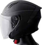 GMS-Moto Vectus, open face helmet , color: Matt-Black , size: M