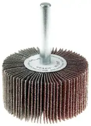 Weiler 30725 2" x 1" x 120AO Wolverine Coated Abrasive Flap Wheel, 1/4" Stem ...