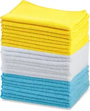 Basics Microfiber Cleaning Cloths, Lint Free, Absorbent, Streak Free, Non-Abrasi