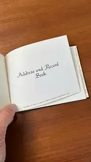 Vintage C.R. Gibson Address and Record Book (Condition A+)