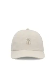 Brunello Cucinelli Logo Embroidered Sparkling Baseball Cap S,XS,L,M White