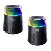 2Pc Room Air Purifier for Allergies Pet Smoke Odor True HEPA Smart PM2.5 Sensor