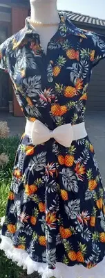 Rockabilly retro dance dress pineappl nineteen 50 dress