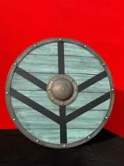 Legartha Wooden Viking Shield ~ Authentic Battle-Worn Medieval Shield |