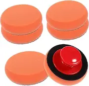 1 Set Car Polishing Pad with Ergonomic Handle Buffing Pad Sponge Applicators for Easy Waxing and Polishing for Vehicle Care and Maintenance