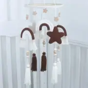 Baby Cot Mobile - Boho Chocolate Rainbow Nursery Mobile - Nursery Decor