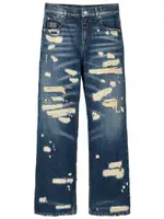 [Marc Jacobs] Marc Jacobs-The Rip And Repair Straight Jean Jeans Blu-Donna 24 Blue