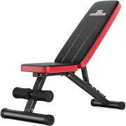 Basic Weight Bench for Home Gym, Foldable Workout Bench with 8 Backrests,
