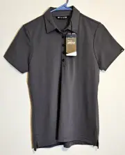 Travis Mathew Prestige Performance Womens Polo Golf Shirt Size Small Gray