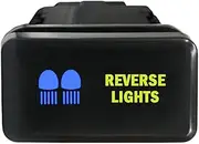 12V 3A ON-OFF Horizontal Push Switch 826S-BNG Laser etched REVERSE LIGHTS dual LEDs in BLUE LIGHT GREEN For Toyota Hilux LandCruiser 70 100 Kluger Prado 120 HiAce FJ Cruiser and more