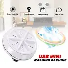 Portable USB Mini Washing Machine Ultrasonic Turbine Laundry Washer Travel Home