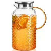 Glass Pitcher Squama Designed 64 Oz High Borosilicate Water Pitcher Tea Pitcher