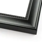 10x20 1.5 Width 'Midnight' Black Block Lip Wood Solid Wood Picture Frame